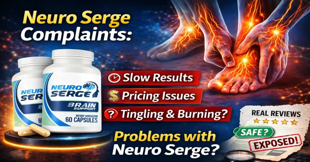 Neuro Surge complaints nerve pain discomfort and customer feedback concept image