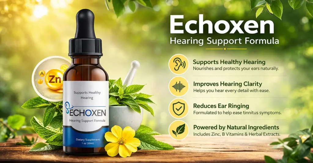 Echoxen liquid hearing support supplement for tinnitus relief